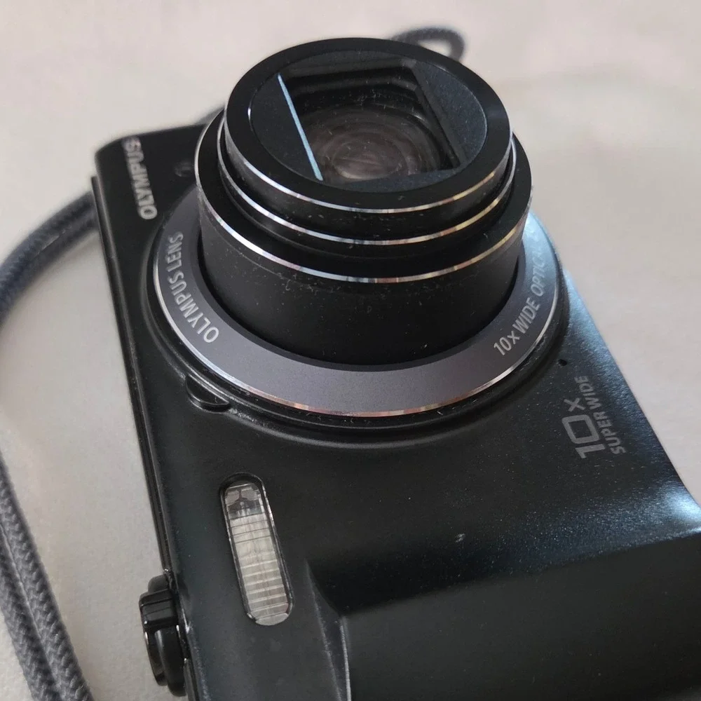 Olympus VR-350 Digital Camera 16MP 10x Zoom Black Compact Point and Shoot